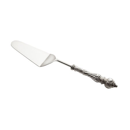 ELK STUDIO Brass and Stainless Steel Cake Server with Embossed Silver Plated SERVER022